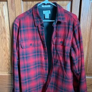 Medium LL Bean Fleece Lined Flannel
